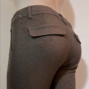 Cargo Pull On Tummy Control Elastic Waistband Tailored Knit Trouser Pants NWOT